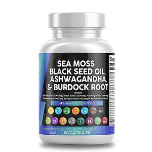 Compléments Alimentaires Marque Blanche 16-en-1 3000mg : Capsules de Mousse de Mer Extra Forte 19445 mg avec Huile de Nigelle, Ashwagandha et Gingembre - Product Image 3
