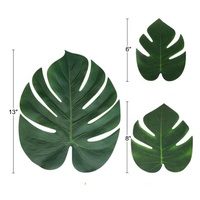 Soie Feuilles De Palmier Décorations En Plastique Banane Grande Tropical Feuille Verte Artificielle Décor pour Hawaïenne Luau Safari Partie