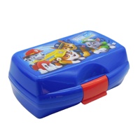 Boîte à déjeuner en plastique sans BPA, paroi simple imprimée de dessin animé pour enfants bébé bento vaisselle scolaire