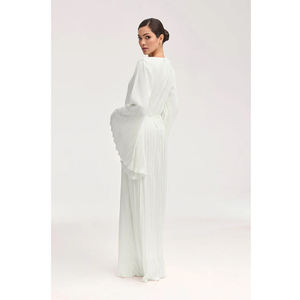 dames mode intérieur ouvert 2 pièces ensemble à manches longues dubaï turquie Ramadan abaya musulman longue robe pour les femmes - Product Image 4