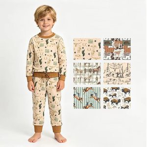Custom Rodeo <b>Cowboy</b> Boys Western Fall Outfits Wholesale Brothers Matching Styles Toddlers Clothing Boutique Kids Factory <b>Clothes</b> - Product Image 1