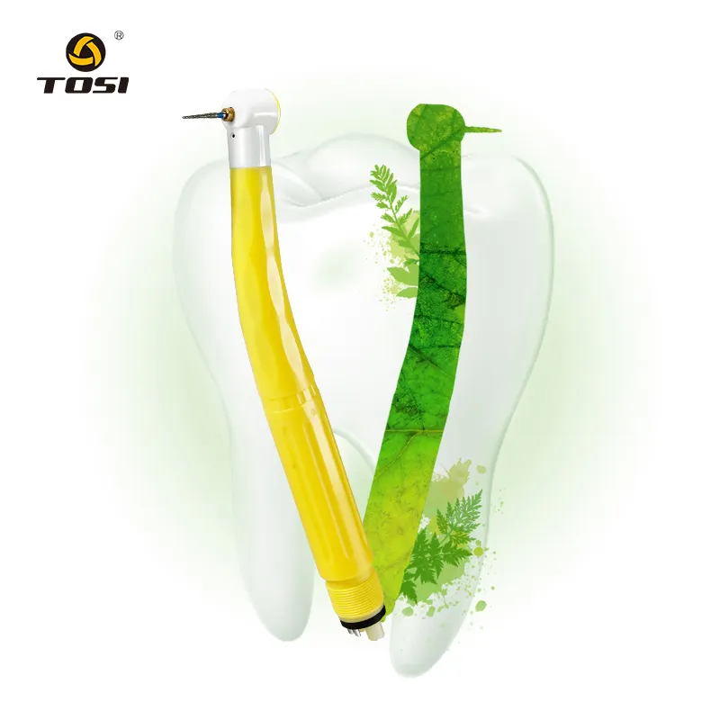 TOSI TX-122N Dental Disposable Handpiece Green Yellow/High Speed Anti-infection Personal Use Handpiece/Air Turbine Handpiece