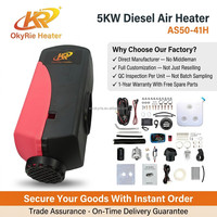 Calentador de Aire Diésel OkyRie AS50-4 5KW 12V 24V para Auto, Camión, RV, Camper, Van, Calentador de Estacionamiento Diésel de Calentamiento Rápido de 17000 BTU