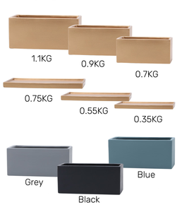 Vaso di <span class=keywords><strong>fiori</strong></span> rettangolare in ceramica nordica traspirante <span class=keywords><strong>con</strong></span> foro vassoio pianta succulenta combinazione <span class=keywords><strong>Cactus</strong></span> balcone tavolo fiore - Product Image 5