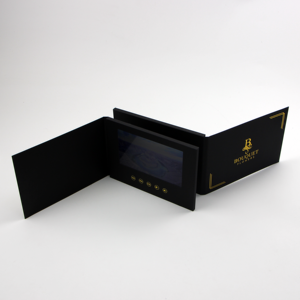 Nueva Invención, Tarjeta de Visita con Pantalla LCD TFT Negra Bronceada, con Caja, 7 Pulgadas, Libro Musical, Folleto con Video - Product Image 2