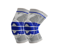 Genouillères respirantes antidérapantes avec soutien à ressort pour le basketball, protection légère en silicone épaissi