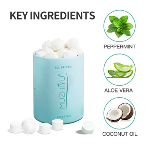Etiqueta privada Orgánica Vegana <span class=keywords><strong>Natural</strong></span> Menta <span class=keywords><strong>Carbón</strong></span> Aloe Vera Respetuoso con el medio ambiente Dientes brillantes Blanqueamiento Pasta de dientes <span class=keywords><strong>Pastillas</strong></span> - Product Image 4