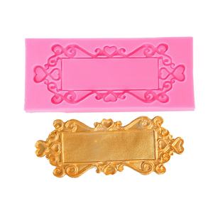 Marco cuadrado en <span class=keywords><strong>relieve</strong></span> Molde de silicona para Fondant Herramientas de decoración de pasteles Moldes de pasta de goma de chocolate Herramientas de repostería para hornear - Product Image 3