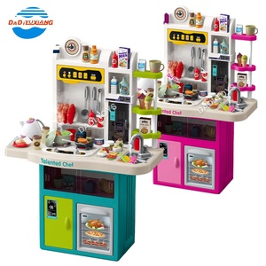 Luce di musica simulata <span class=keywords><strong>a</strong></span> spruzzo armadi da cucina casa <span class=keywords><strong>Chef</strong></span> di casa nuovo Design per cucinare giocattoli da cucina ragazze giocattoli per bambini 105 pezzi - Product Image 1
