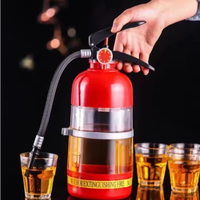 Distributeur de boissons à pompe manuelle en forme d'extincteur 1,5 L – Seau à bière et whisky – Distributeur de fût de bière – Barils en plastique pour vin