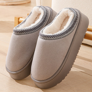 Scarponi da neve invernali da donna di nuova moda Sole spesse <span class=keywords><strong>ciabatte</strong></span> di cotone calde pantofole pelose pelose - Product Image 5