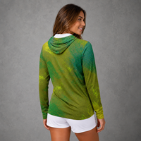 Kaos Hoodie Mancing Wanita Anti UV Lengan Panjang, Bernapas, Cepat Kering, Sublimasi