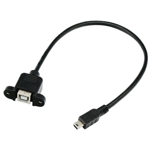 Câble d'extension USB mini vers imprimante, femelle, avec trou de vis carré, BF vers mini USB, tout en cuivre - Product Image 3