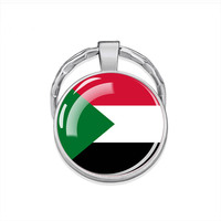 Porte-clés drapeau national Afrique du Sud Égypte Libye Tunisie Éthiopie Maroc Pendentif en cristal Bijoux Vente en gros pas cher Souvenir drapeau