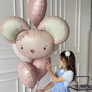 Decoración para Fiesta de Cumpleaños de Niñas Pequeñas, Globo de Aluminio con Forma de Ratón de Dibujos Animados, Luna, Oso, Princesa y Castillo, Globos Inflables de Aluminio - Product Image 3