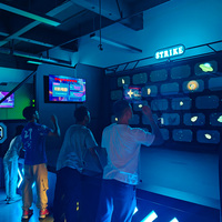 Jeu interactif de lancer de cibles LED RGB activé par les coups, jeu de lancer LED multijoueur pour aire de jeux intérieure