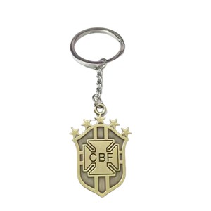 Llavero de Bronce con Emblema de Equipo de Fútbol, Material de Aleación de Zinc, Colgante del <span class=keywords><strong>Barcelona</strong></span>, Accesorios para Llaves de Coche - Product Image 1