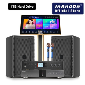 Sistema de <span class=keywords><strong>Karaoke</strong></span> Inandon Kv-v5 Max, Conjunto Completo, Disco Duro de 1 TB, Pantalla Táctil de 21.5 Pulgadas, Altavoces de 10 Pulgadas, 4K Todo en Uno, YouTube, Wifi - Product Image 1