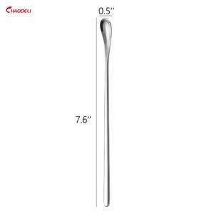 Cuchara mezcladora dorada de mango largo para café y postres, cuchara de metal para cócteles, cuchara de acero inoxidable para barra de café - Product Image 2