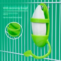 Mangeoire à oiseaux en plastique écologique, support en forme de pivoine tigrée, panier suspendu pour fruits et légumes, miroir, fourchette à fruits pour oiseaux, fournitures