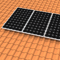 Support de montage de panneau solaire en alliage d'aluminium anodisé CHIKO CK-FTH-01 pour tuiles de toit, rail pour toit plat, garantie 10 ans, résistance au vent 60 m/s