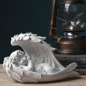 In ali piume dormire Baby Angel Statue per la decorazione domestica - Product Image 2