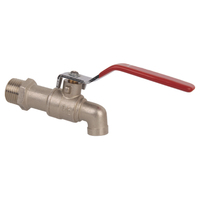 Robinet à bille en laiton AVONFLOW DN15 1/2" au design moderne, anti-corrosion, finition nickelée