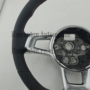 Nouveau produit phare : Volant en cuir perforé Alcantara avec surpiqûres rouges pour Volkswagen VW GTI7 Golf MK7 - Product Image 6