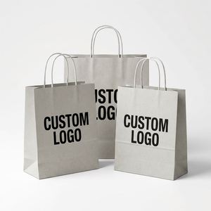 Bolsas de Papel Kraft con Logotipo Personalizado para Entrega de Alimentos, Bolsa de Papel Kraft para Café, Comida para Llevar - Product Image 1