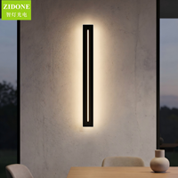 Lampe murale solaire longue et fine de haute qualité, économe en énergie, IP65, pour extérieur, jardin, lumière linéaire extérieure, lampe murale solaire