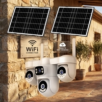 Outdoor Security Camera AI Tracking Zoom Function Two Way Audio Wireless IP Camera Solution Advanced Quad Lens PTZ CCTV Camera