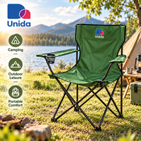 Chaise de camping pliante personnalisable avec logo pour pique-nique en plein air, vente en gros, légère, pliable, pour pêche et activités de plein air