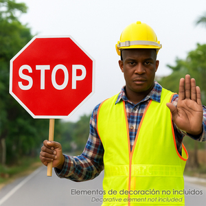 Cartel Paletina Obra Stop - Avance 30 x 30 cm. - Product Image 5