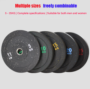 Bán buôn xuyên biên giới màu hạt cao su Barbell tấm, thương mại đào tạo lớn lỗ độ đàn hồi cao tấm - Product Image 3