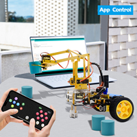 Kit de Brazo Robótico Mecánico Keyestudio 4DOF para Arduino con Joystick, Kit de Brazo Robótico de Metal para Programación STEM para Adolescentes y Adultos