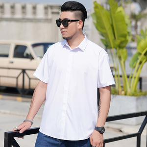 เสื้อเชิ้ตแขนสั้นผู้ชายไซส์ใหญ่ สำหรับคนอ้วน สไตล์ลำลองธุรกิจ ผ้าบาง สีพื้น สำหรับฤดูร้อน - Product Image 3