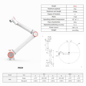 Robot collaboratif FR20 de haute qualité 440V/220V/110V/380V avec bras manipulateur, charge utile de 20 kg, pour le soudage et la manutention - Product Image 2