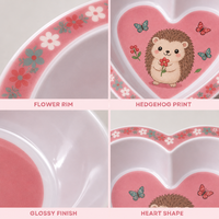 Portable réutilisable PP 3D lenticulaire en forme de coeur assiette à dîner conception de bande dessinée Unique sécurité de qualité alimentaire certifiée pour les enfants à manger