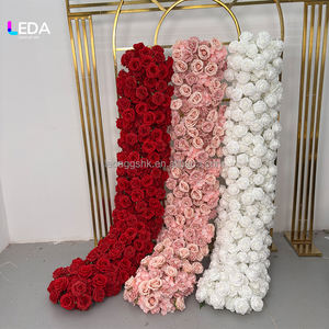 Arreglo floral artificial LEDA en colores rosa, rojo y blanco, decoración de fondo con camino de flores para decoración de arco de boda - Product Image 2