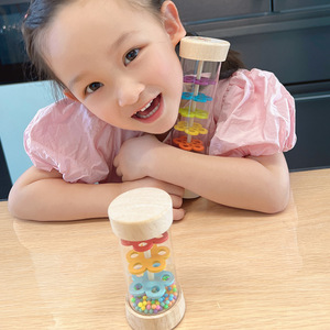 Montessori bé mưa dính cầu vồng đồng hồ cát mưa âm nhạc <span class=keywords><strong>Rattle</strong></span> bé giáo dục đồ chơi <span class=keywords><strong>rainmaker</strong></span> Montessori cảm giác đồ chơi cho trẻ em - Product Image 6