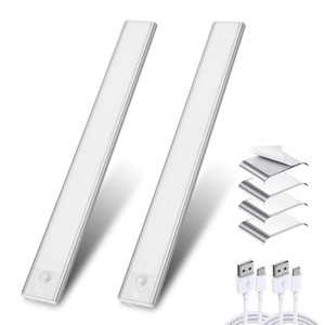 Éclairage intérieur ultra-fin, 3 couleurs, à intensité variable, rechargeable par USB 5V, lumière LED à détecteur de mouvement pour armoire de cuisine, placard, garde-robe - Product Image 1