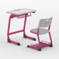 Bureau et chaise d'école modernes en métal, grande capacité de charge, durables, pour les étudiants, meubles de bureau à domicile