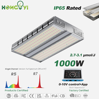 Solution LED pour serre commerciale 800W/1000W, spectre complet R5/R7, lumière de croissance IP65, canal unique