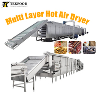 Tekfood Fruit Heteluchtdroger Machine Doorlopende Heteluchtdroger Machine 200Kg 500Kg Plantaardige Heteluchtgaasband Droogmachine