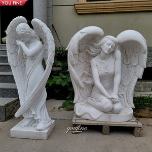 Statua in marmo a grandezza naturale <span class=keywords><strong>di</strong></span> <span class=keywords><strong>angelo</strong></span> che suona il violino per giardino esterno - Product Image 6