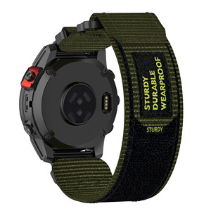 Correa de Reloj de Nailon con Velcro de Liberación Rápida de 20, 22 y 26 mm para <span class=keywords><strong>Garmin</strong></span> Fenix 8, 7X, 6, 5, Correa Resistente y Transpirable con Gancho y Bucle para Senderismo al Aire Libre - Product Image 5