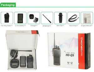 <span class=keywords><strong>Radio</strong></span> bidirectionnelle portable HD-Q9, <span class=keywords><strong>radio</strong></span> analogique cryptée Woki Toki 5W, 5 watts avec une portée plus longue, 83 heures, 1200 mAh - Product Image 6