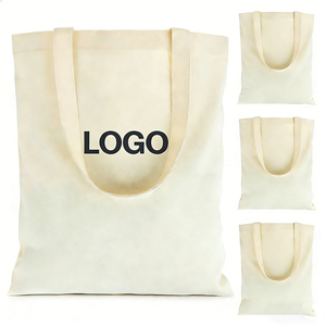 Customized Canvas Tote Bag with Handle Cotton Canvas Reusable Grocery Shopping Blank Tote Bag for Advertising Promotion Activity