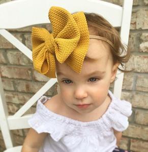 Custom Custom INS Fashion Double Layer <strong>Baby</strong> <strong>Headband</strong> with <strong>Big</strong> Bow 95% Polyester +5% Spandex <strong>Baby</strong> Bows and <strong>Headbands</strong> - Product Image 2