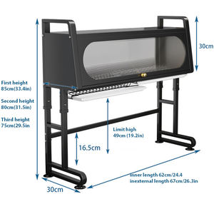 Égouttoir à vaisselle avec couvercle <span class=keywords><strong>petit</strong></span> étendoir en tissu rétractable sur l'évier égouttoir de cuisine égouttoir vaisselle baguettes bols - Product Image 2